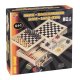 4-i-1 Træspil – Skak, Backgammon, Dam og Ludo