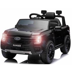 Ford Ranger Elbil 12V m/Lædersæde, Gummihjul, 2.4G remote  "Sort"