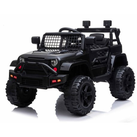 EL SUV m/2.4G  m Gummihjul + Lædersæde + Lithium  "Sort"