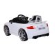 Audi TT RS ELBil  12V m/2.4G+Gummihjul  "Hvid"