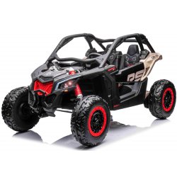 Can-Am Maverick UTV til 2 Børn m/Lithium + 4x24V Motorer  "Sort/Rød"