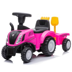 New Holland T7 Gå-Traktor Med Trailer og Værktøj  "Pink"