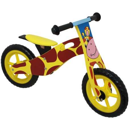 Løbecykel GIRAF i Træ Med Rigtige Lufthjul