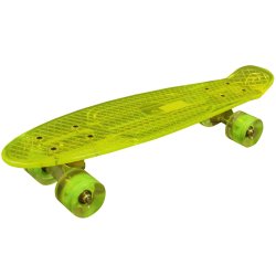 MCU-Sport Transparent LED Skateboard  "Gul"
