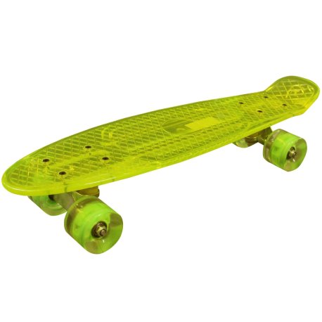 MCU-Sport Transparent LED Skateboard  "Gul"