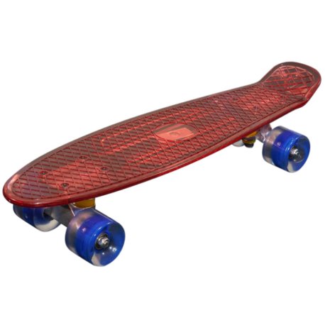 MCU-Sport Transparent LED Skateboard  "Rød"