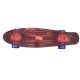 MCU-Sport Transparent LED Skateboard  "Rød"