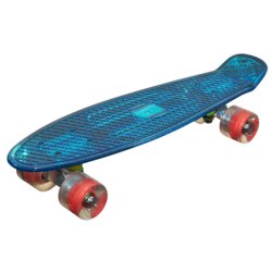 MCU-Sport Transparent LED Skateboard  "Blå"