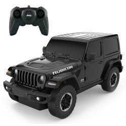 JEEP Wrangler Rubicon Fjernstyret Bil 1:24  "Sort"