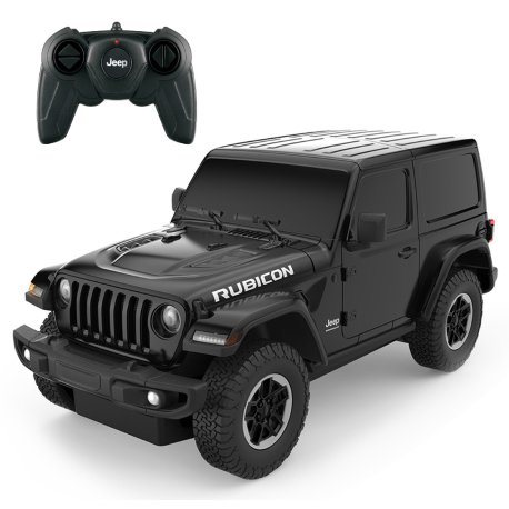 JEEP Wrangler Rubicon Fjernstyret Bil 1:24  "Sort"