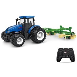 Fjernstyret Traktor m/Hø-trailer 1:24 Alloy 2.4G