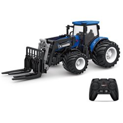 Fjernstyret Traktor m/frontlæsser 1:24 Alloy 2.4G