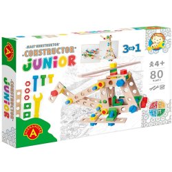 Junior Træ Konstruktionsbyggesæt 3-i-1 Helikopter