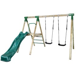 Hörby Bruk Træ Active Gyngestativ med Rutsjebane