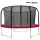 MCU-Sport Pro-line 3,05m Rød Trampolin V3.0 + Pro sikkerhedsnet