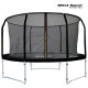 MCU-Sport Pro-line 3,05m Sort Trampolin V3.0 + Pro sikkerhedsnet