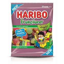 Haribo Fruktilurer Happy Mix 120 gr