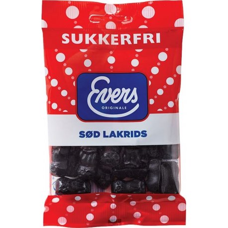 Evers Sød Lakrids 80 gr Sukkerfri