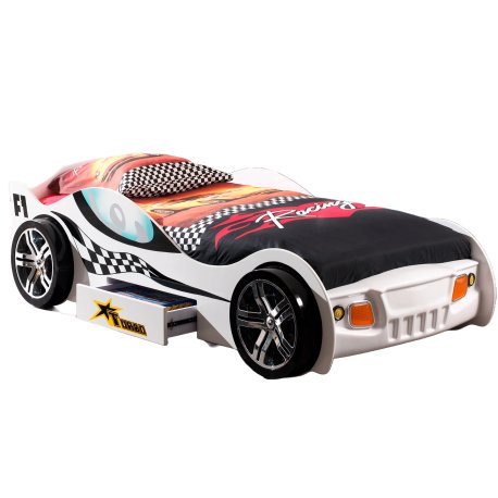 Turbo Racing Bilseng med Skuffe  Hvid