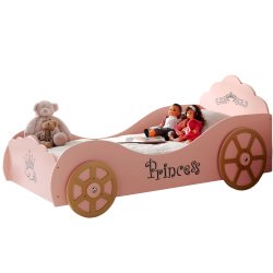 Pinky Prinsesse Træ Bilseng til Børn