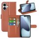 iPhone 17  - Læder Cover / Pung    "Brun"