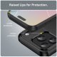 iPhone 17 Pro - Fleksibel Gummi Cover i Børstet Design  "Sort"