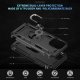 iPhone 16 - Shockproof Hybrid Cover Med Roterbar Kickstand   "Sort"