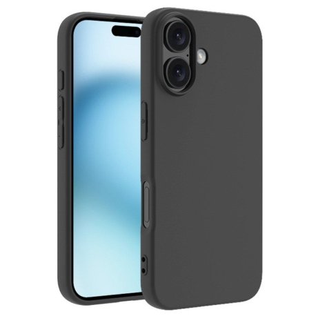 iPhone 16 - Slim Gummi Cover   "Sort"