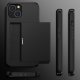iPhone 15 - SLIDE Hybrid Cover Med Kortholder   "Sort"