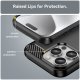 iPhone 16 Pro - Gummi Cover - Børstet Design   "Sort"