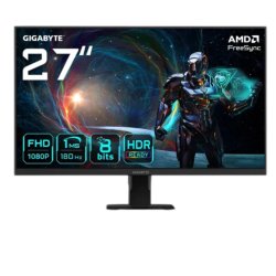 Gigabyte GS27FA Gaming PC Skærm - 27", 1920x1080, 180Hz, 1ms - Sort