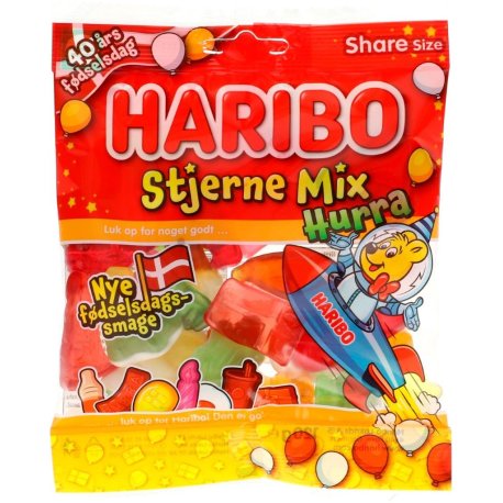 Haribo Stjerne Mix Hurra 120 gr