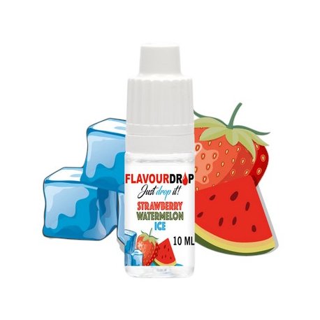 FLAVOURDROP  Jordbær og Vandmelon Ice  10 ml