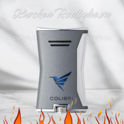 COLIBRI Slim Lighter, Antracit/krom  Med Niveauindikator