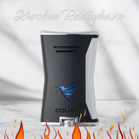 COLIBRI Slim Lighter, Sort/Guld  Med Niveauindikator