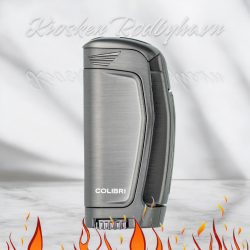 Colibri E3 Triple Jet Butan Flamme Lighter   Gunmetal