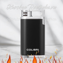 COLIBRI Belmont II sort/krom Laser Jet Lighter