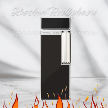 COLIBRI  Lighter Continental   Sort / Krom