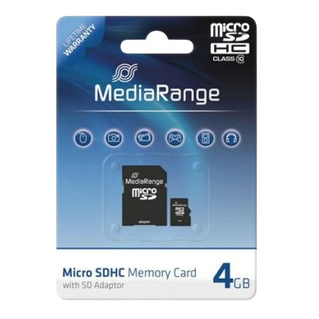 MediaRange Micro SDHD kort 4 gb
