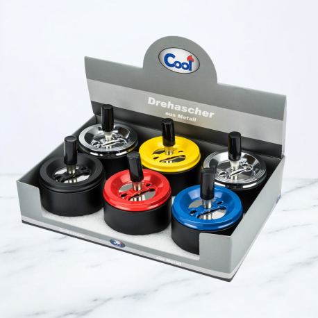 Roterende Askebæger Metallisk Sort Mat/Assorterede Farver