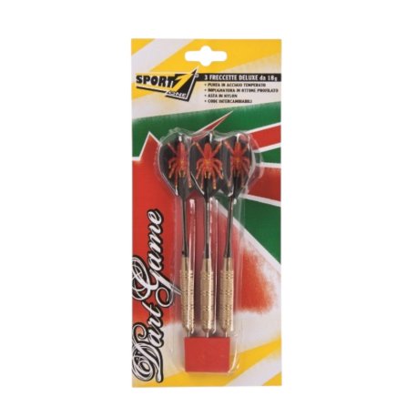 Dartpile ''Deluxe''  18 g  (3 stk.)  Sort-Gul-Rød
