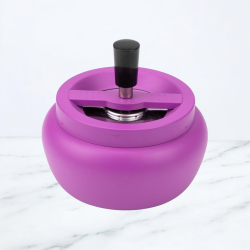 Roterende Askebæger Pæreformet  neon/lilla  13 cm