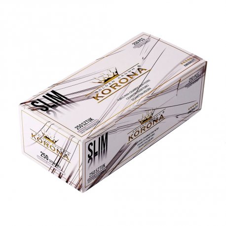 Korona Slim White Filterrør 250 stk