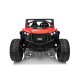 Beach Buggy XL Elbil m/4x24V Motorer + Gummihjul + fjernb  "Sort/Rød"