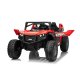 Beach Buggy XL Elbil m/4x24V Motorer + Gummihjul + fjernb  "Sort/Rød"