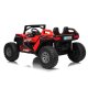 Beach Buggy XL Elbil m/4x24V Motorer + Gummihjul + fjernb  "Sort/Rød"