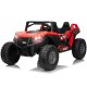Beach Buggy XL Elbil m/4x24V Motorer + Gummihjul + fjernb  "Sort/Rød"