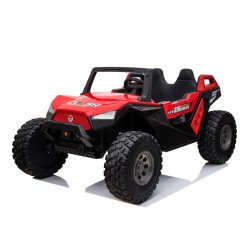 Clash Buggy XL Elbil m/4x24V Motorer + Gummihjul + fjernb  "Sort/Rød"