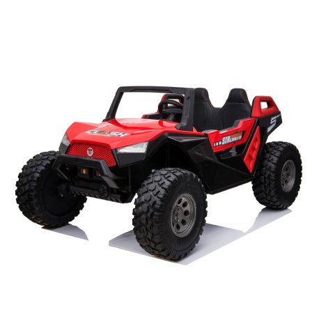 Clash Buggy XL Elbil m/4x24V Motorer + Gummihjul + fjernb  "Sort/Rød"