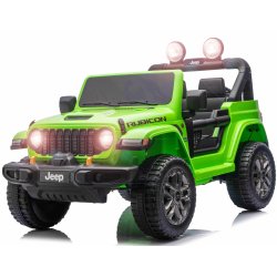 Jeep Wrangler Rubicon Elbil Til 21,6V m/Lædersæde, Gummihjul   "Grøn"